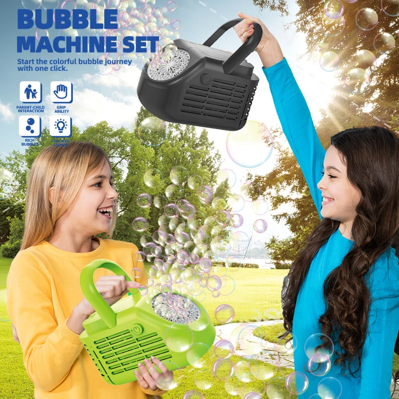 New 40 Hole Mini Automatic Bubble Blower Machine Indoor Birthday Party Wedding Lawn Electronics Bubble Maker