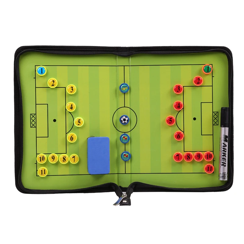 Factory Price PU Soccer Coaching Board Magnetic Coach Tactical Coaching Basketball Soccer Training Equipment