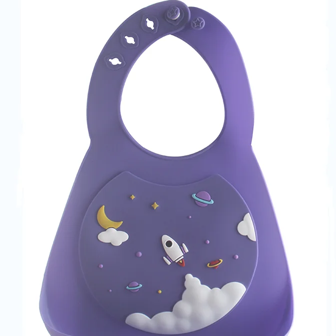 100% Food Grade Healthy Feeding Baby Silicone Bibs with Crumb Catcher, Soft Silicone Baby Bib With Food Pocket