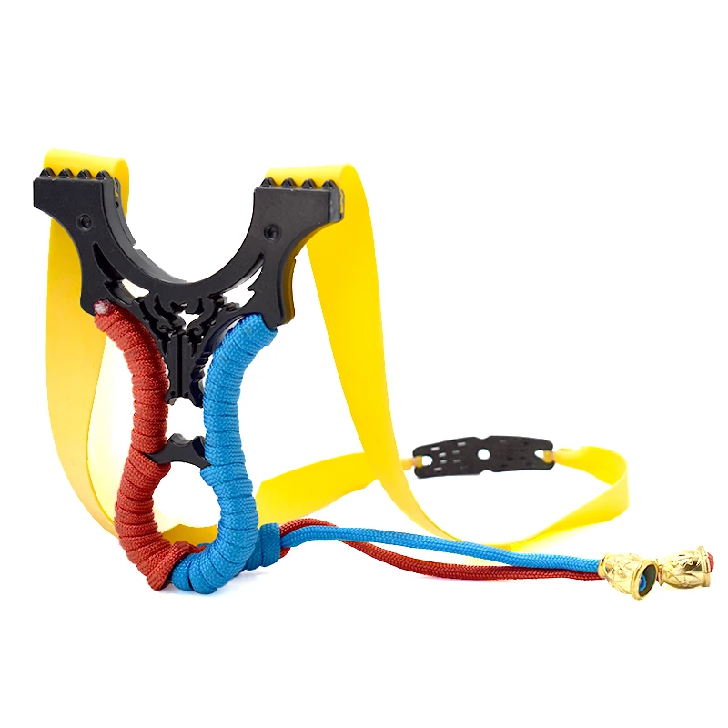2023 New Outdoor Hunting Alloy Slingshot High Precision Shooting Catapult with Rubber Band Portable Hunting Catapult