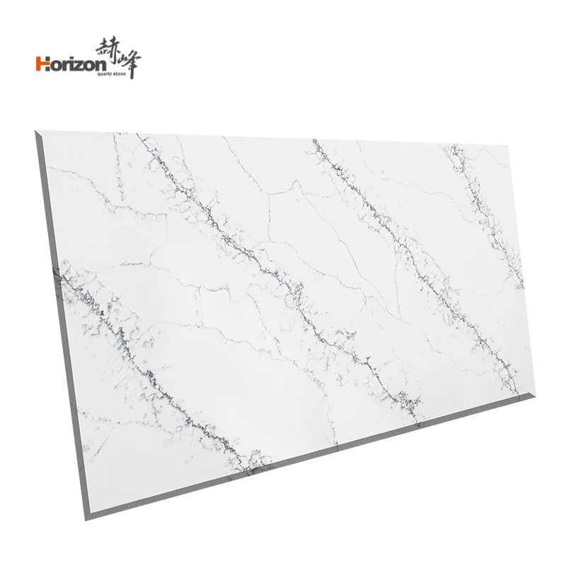 Calacatta Glossy Artificial Table Top Quartz Stone Slab