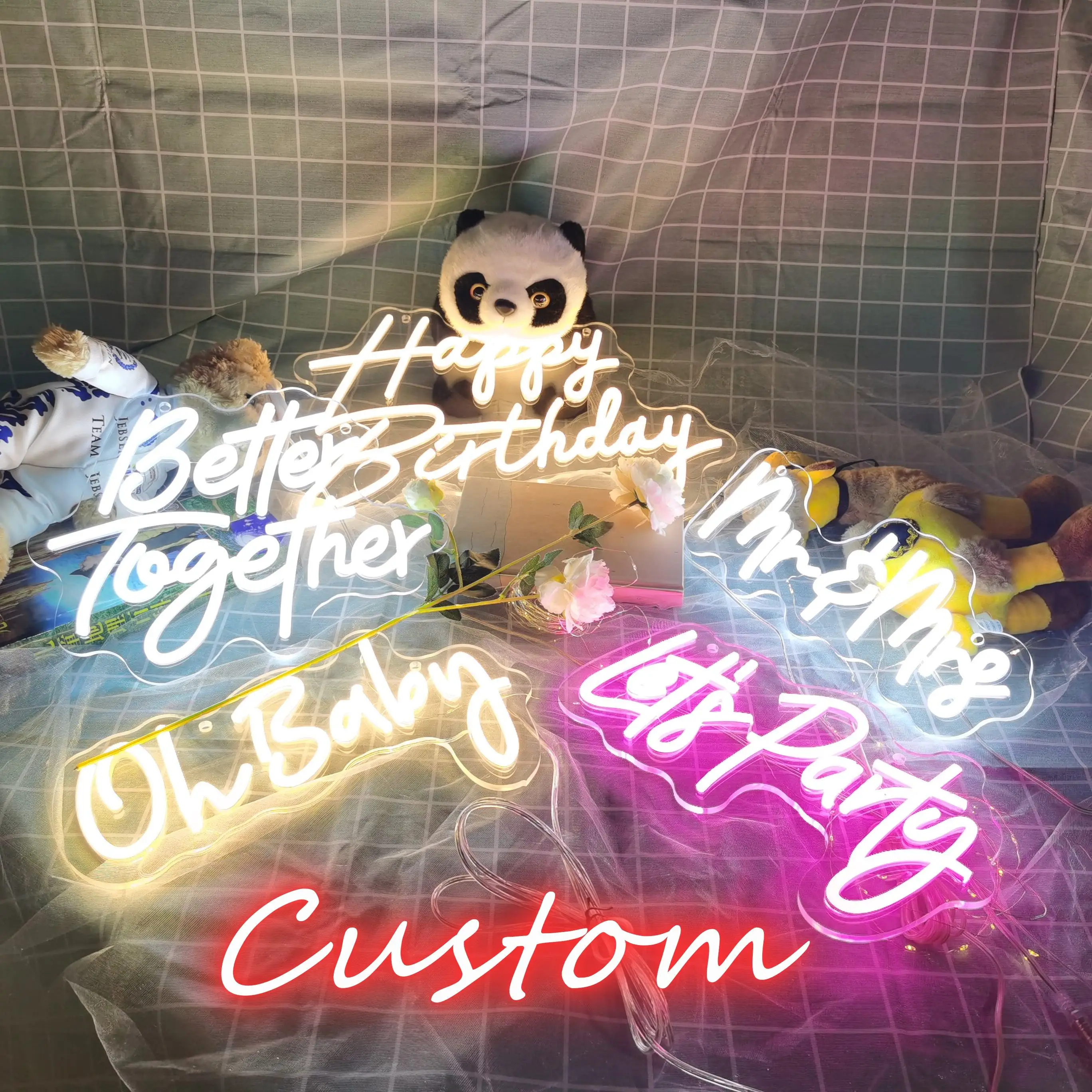 Winbo Dropshipping Custom led light neon name sign logo Room Home Decoration Free design planet neon signs