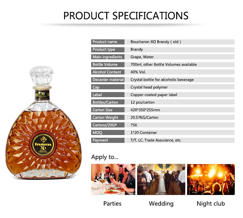 Goalong Wholesale Brandy Product Type Liquor 40%vol 750ml Spirits Factory