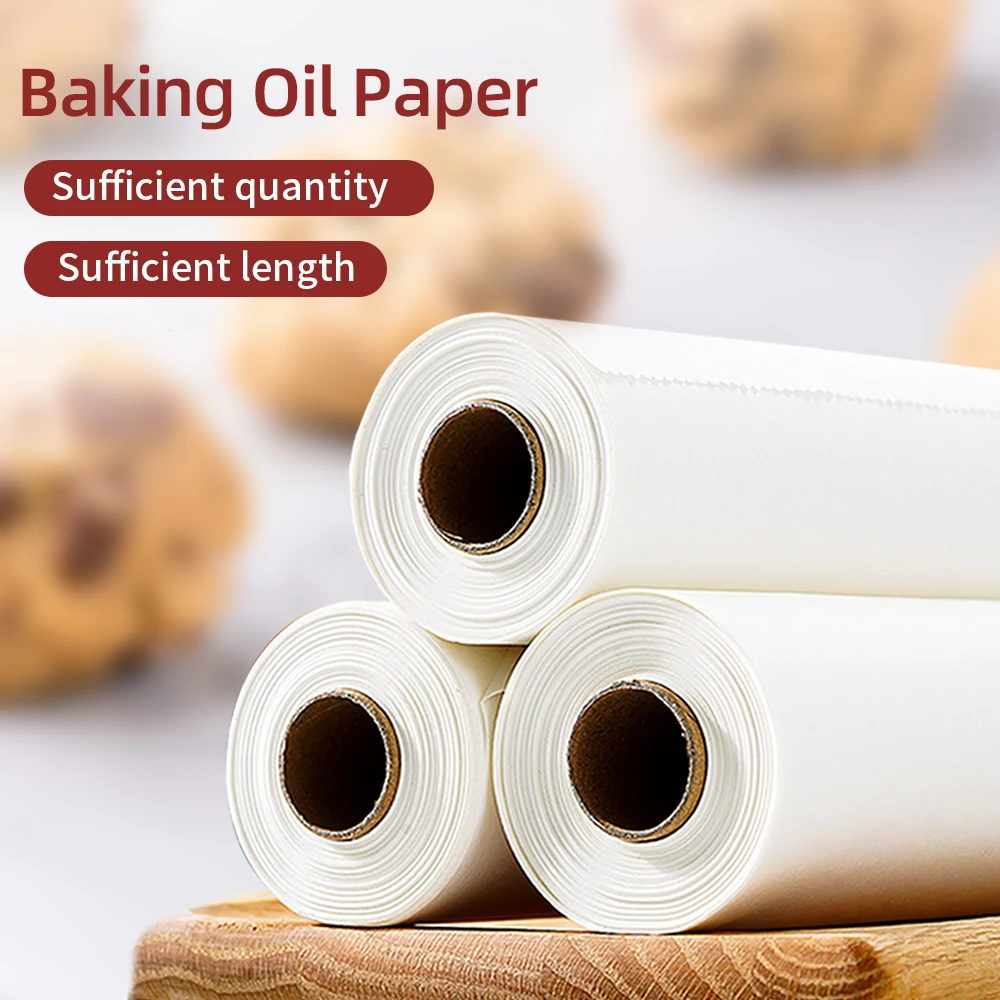 Manufacturer Custom Printed Logo Non Stick Baking Paper Roll 45cm / 30cm in 75m/100m Jumbo Rolls Parchment Bake Papers Sheet
