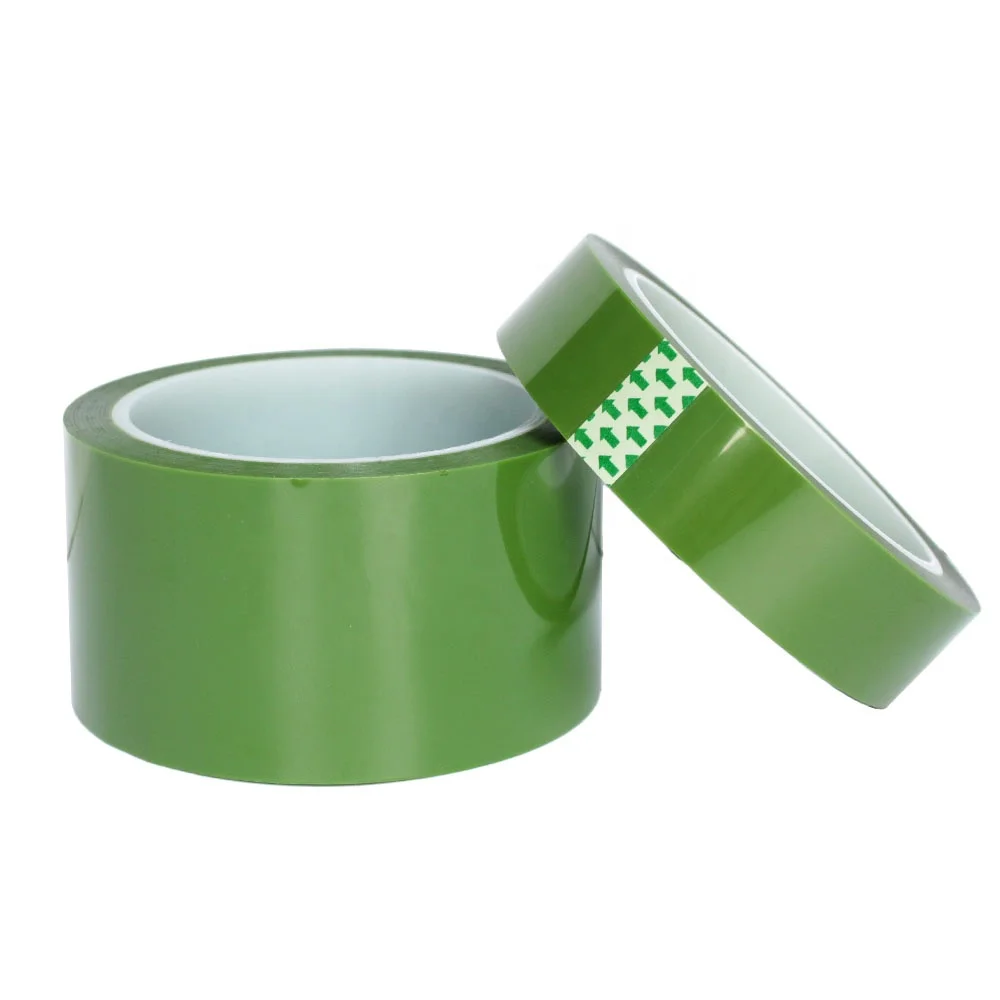 4- Deep Dark Green Kaptons PET Polyester Film With Silicone Glue Self Adhesive Epoxy Resin Powder Coating Anodizing Masking Tape