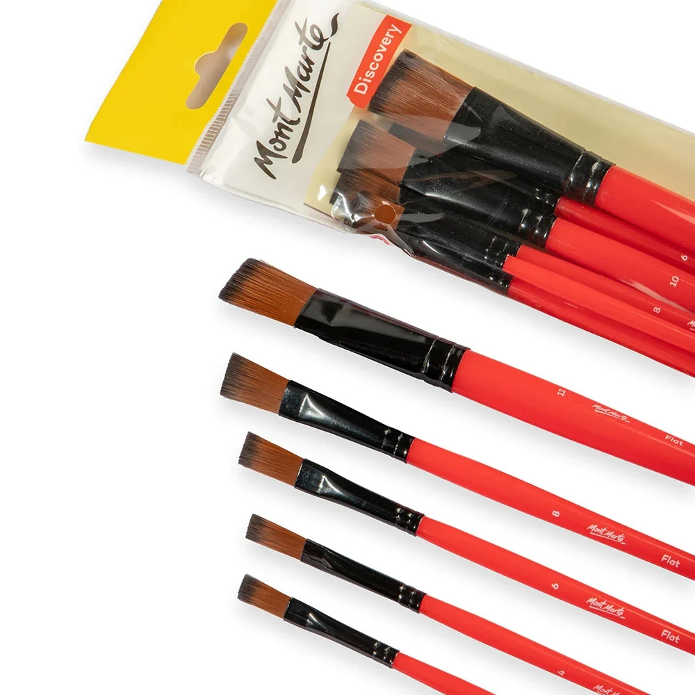 Mont Marte Assorted Brush Set 6pc artist paint brush set