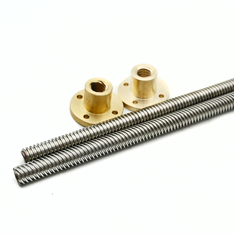 4 запуска Tr8 * 8 левая и правая резьба 8 мм диаметр трапециевидный свинцовый винт с латунной гайкой