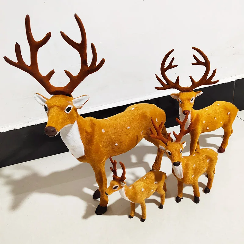 Новинка стоячий олень Рождественская ткань олень кукла Рождество семейное украшение Большой олень