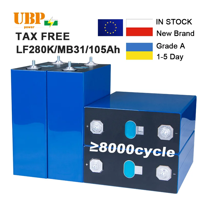 EU UA Stock LF280K MB31 280Ah Lifepo4 ячейка батареи 3 2 В 314Ah 280 Ah 320Ah литий-фосфат железа 48V 24V 12V Европейский склад