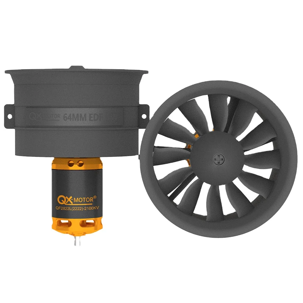 Professional Qx-Motor 64Mm Edf Fan Brushless Combo For Rc Airplanes Aircraft Engine And Remote Control Models