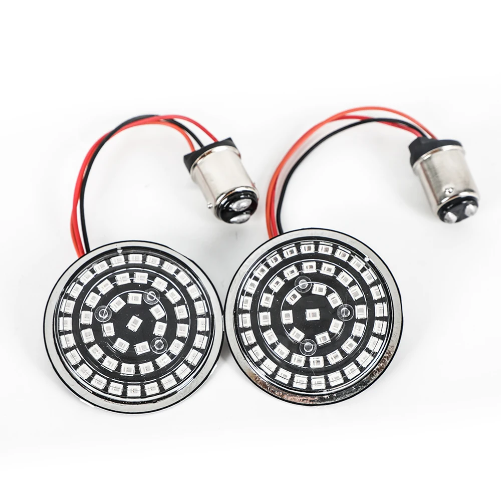 Rear Side Marker Tractor Light Led Filn Indication Metal Indicators Cable 1157 Strobe Led Turn Signal Lights 22mm