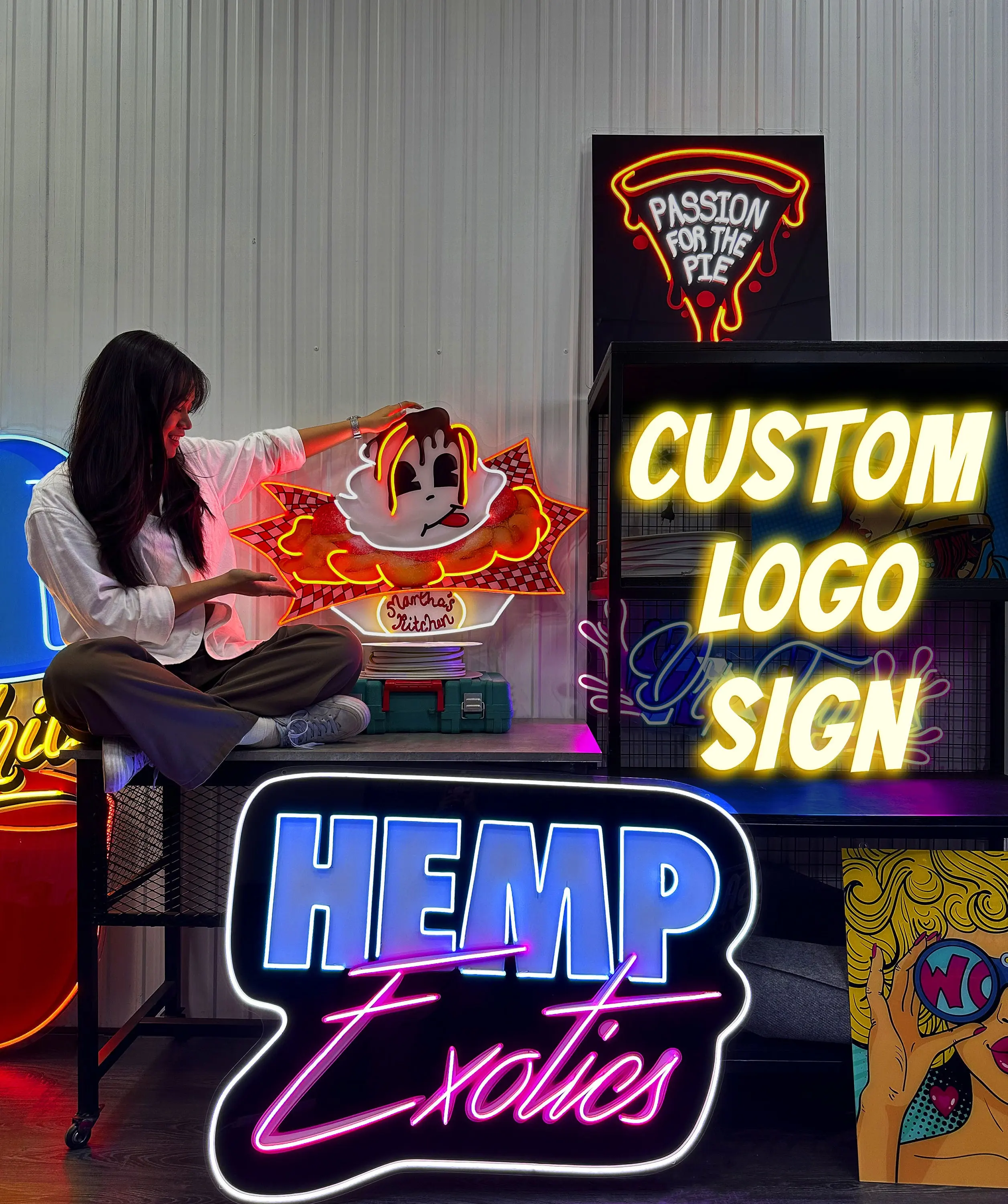 Drop Shipping Custom LED Neon Logo Sign Business LED Neon Sign Company Logo Light Sign for Cafe Shop Restaurant Beauty Store