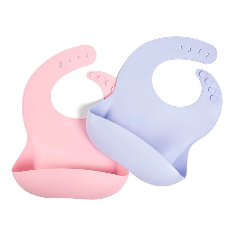 
Hot Sale Waterproof Custom Food Grade Baby Children Silicone Drool Bib With Food Crumb Catcher Pocket,Printed Silicone Bib 