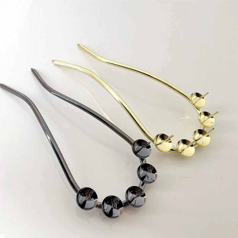 Wholesale Japanese copper hairpin semi-finished design suitable for DIY retro headwear making