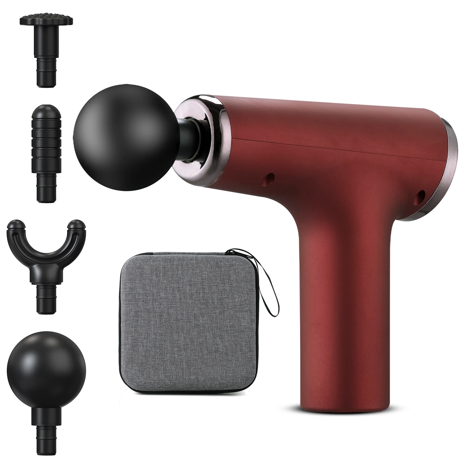 Yixuan Multi-functional Metal Lcd Fascial VibratorTools Body Massage Pink Electric Percussion Muscle Massager Gun