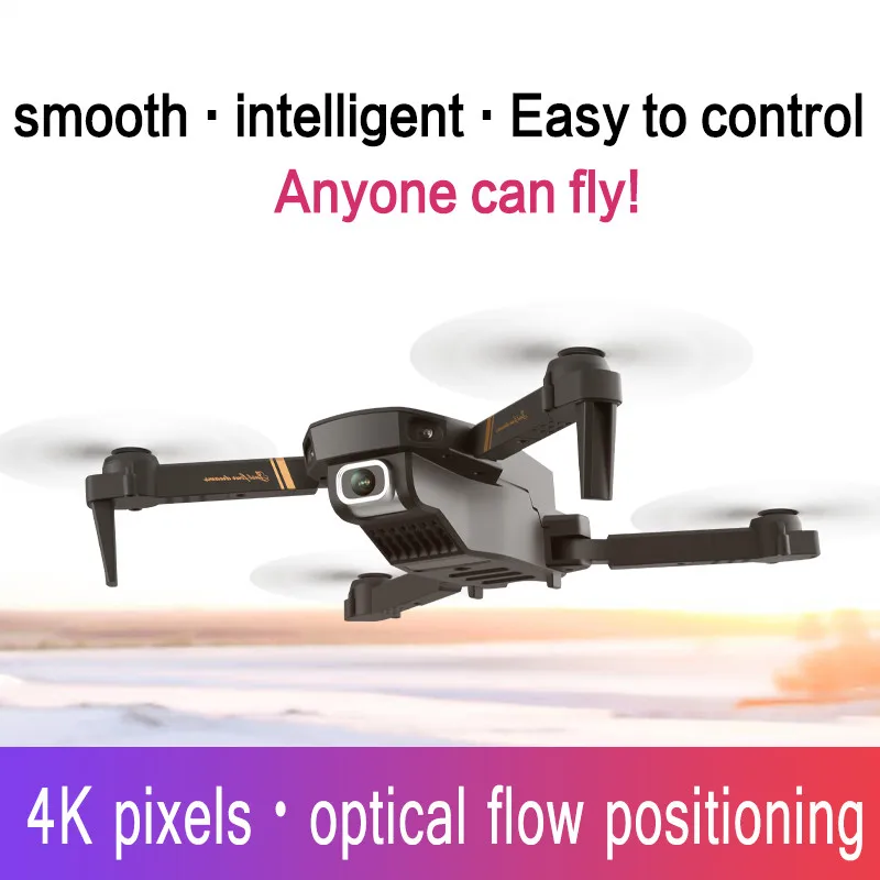 4K HD Wide Angle Camera 1080P WiFi fpv Drone Dual Camera Quadcopter Real-time transmission Helicopter Toys V4 Rc Drone