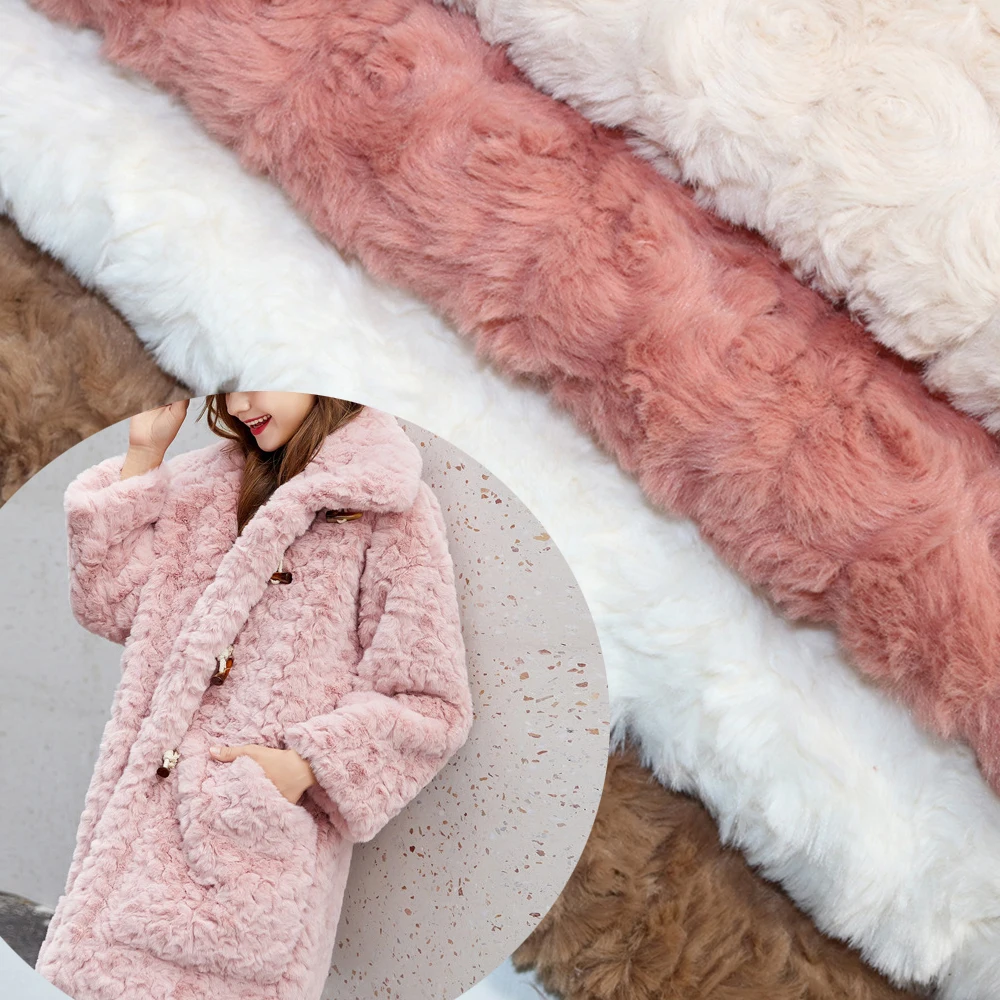 Oeko-tex Сертификация полиэстера подходит для ковра кролик из искусственного меха ткани с кисточкой дизайн плюшевая ткань