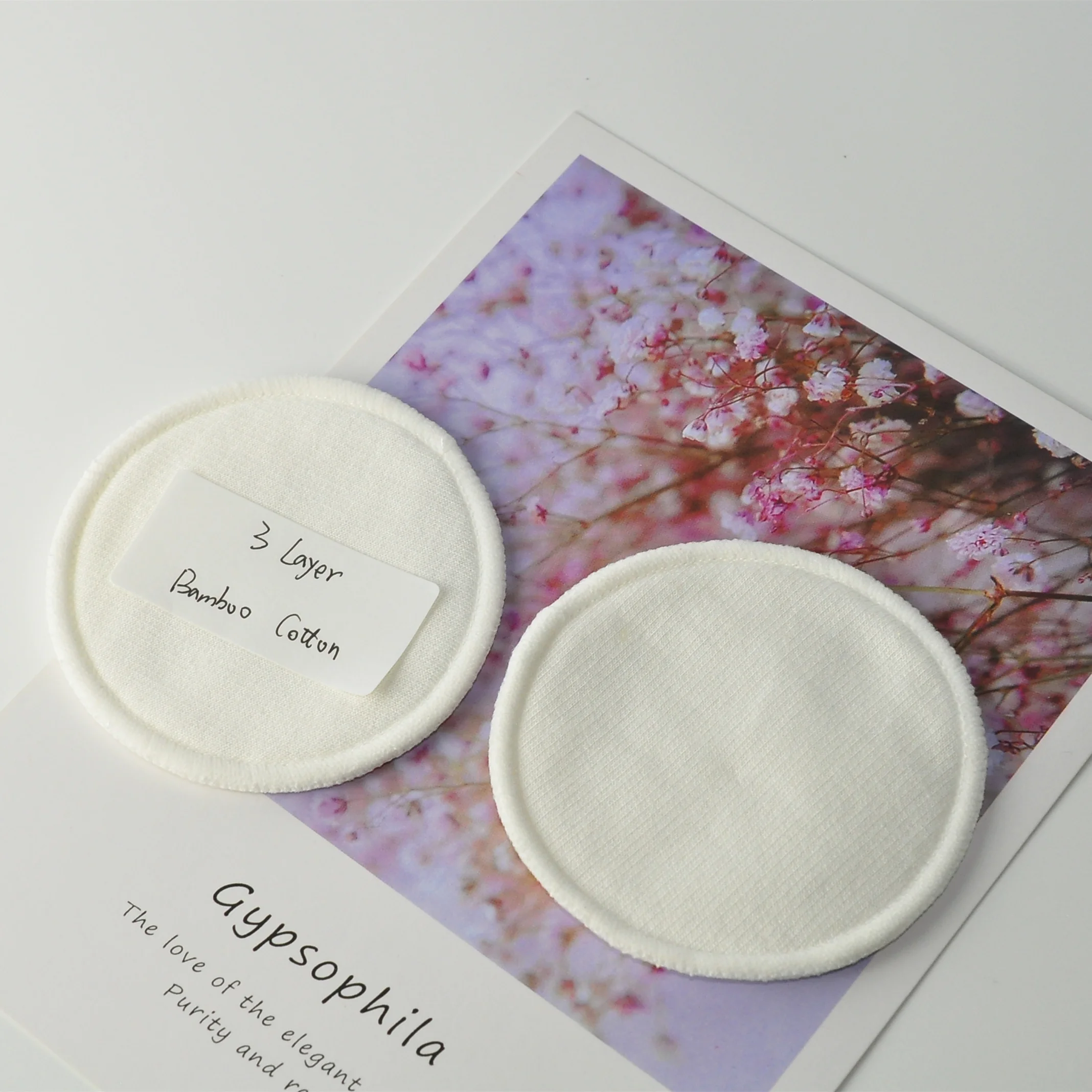 Reusable Washable 3 Layer Thicken Round 100 Organic Bamboo Cotton Pads For All Skin Types