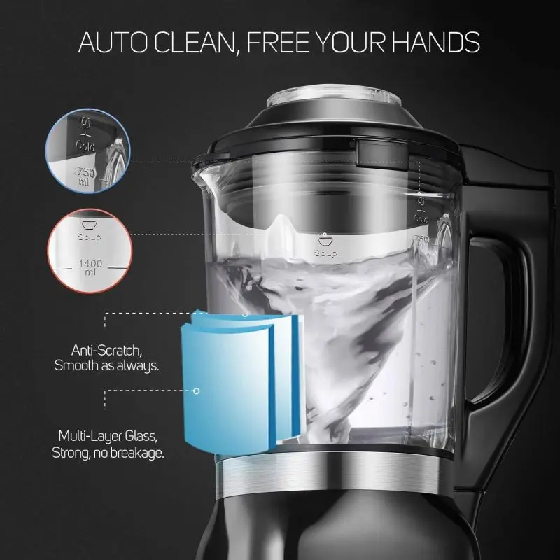 Automatic heating household juicer extractor machine blender smoothie multi-function blender