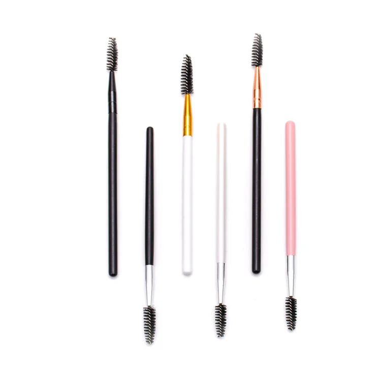 RU eyelash brush Makeup Eyelash Eyebrow Mini Brushes Nylon Brush Material and Eye Use black nylon hair