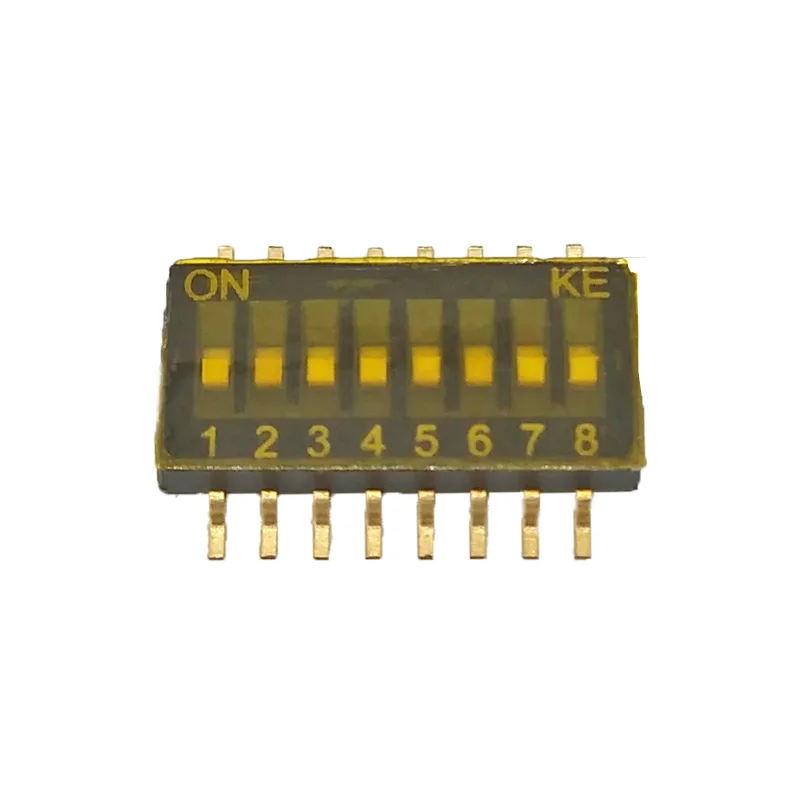  TDA08HOSB1 = HDS08TR скользящая Поверхностная поверхность 8 позиций Dip-переключатель половинная лента