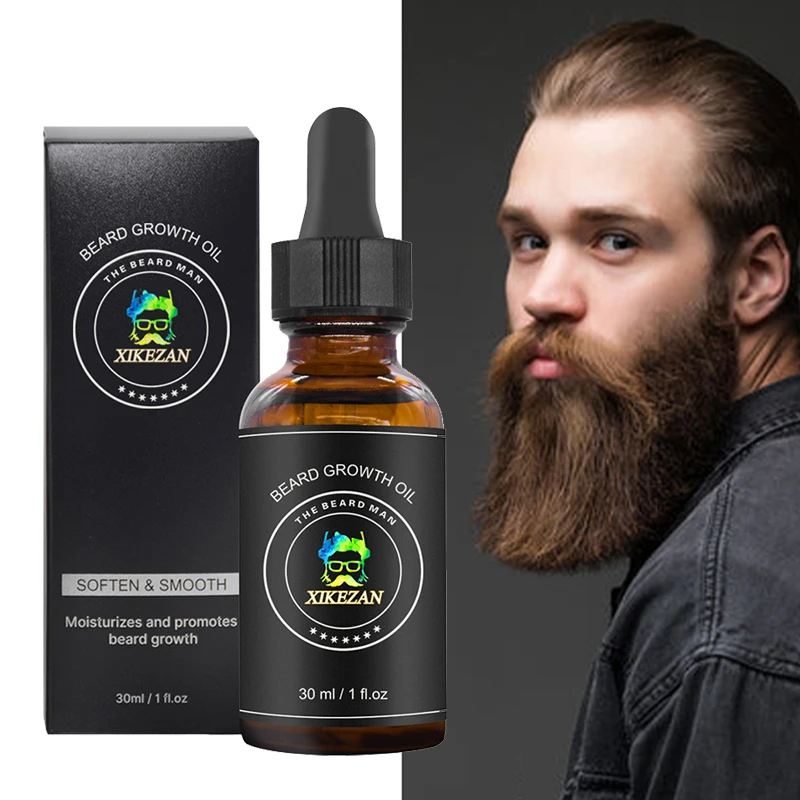 Custom Luxury Box Best Mens Care Product Moustache Organic Natural Essential Most Effective Beard Growth Oil for Men Hair Growth