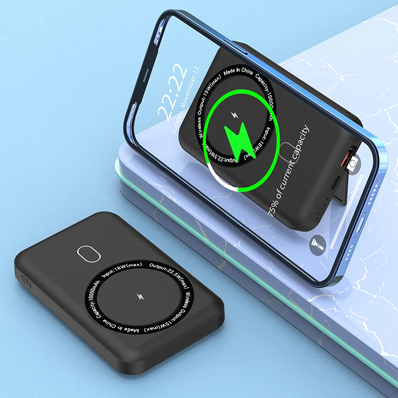 Slim 10000 mah Magnetic Portable Power Bank Mobile PD Fast Power Banks