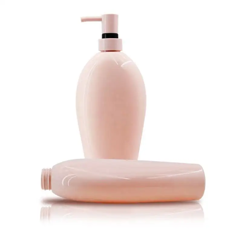 Spot 500ml little black dress pink oval shower gel shampoo flat bottle PET conditioner body lotion lotion bottle
