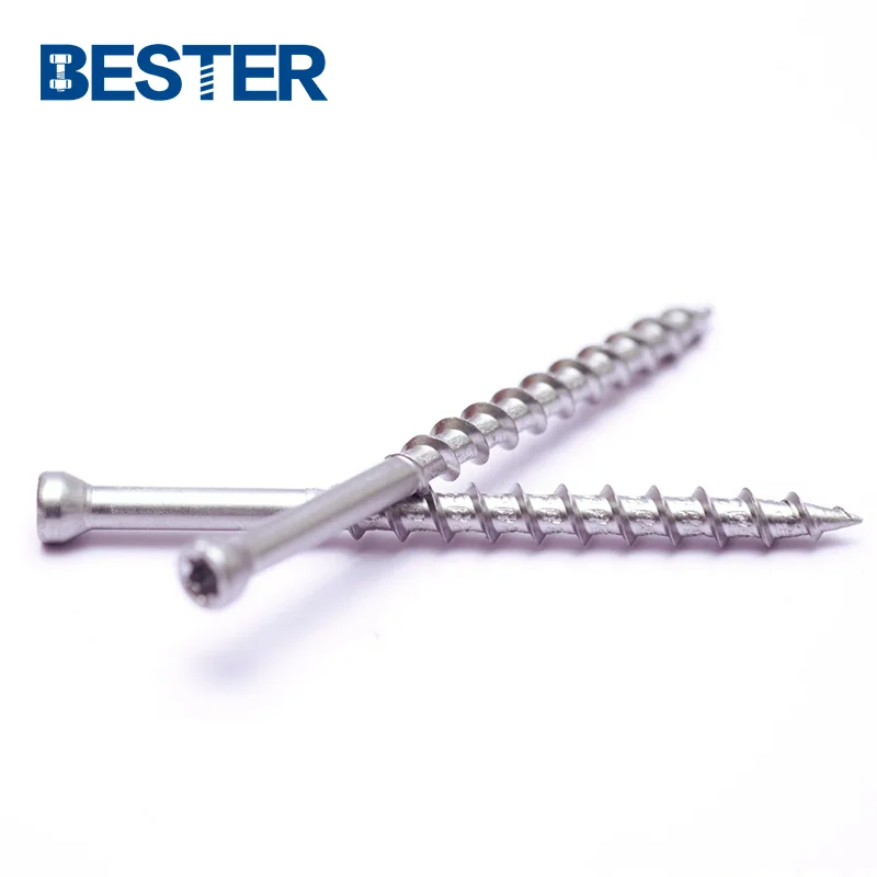 stainless wood decking screw tornillo de aglomerado cylinder head composite deck screws