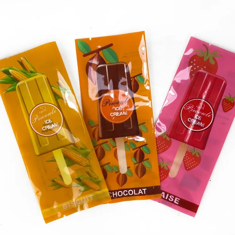 Custom Tear easily Heat Seal Plastic Ice   popsicle packaging bag