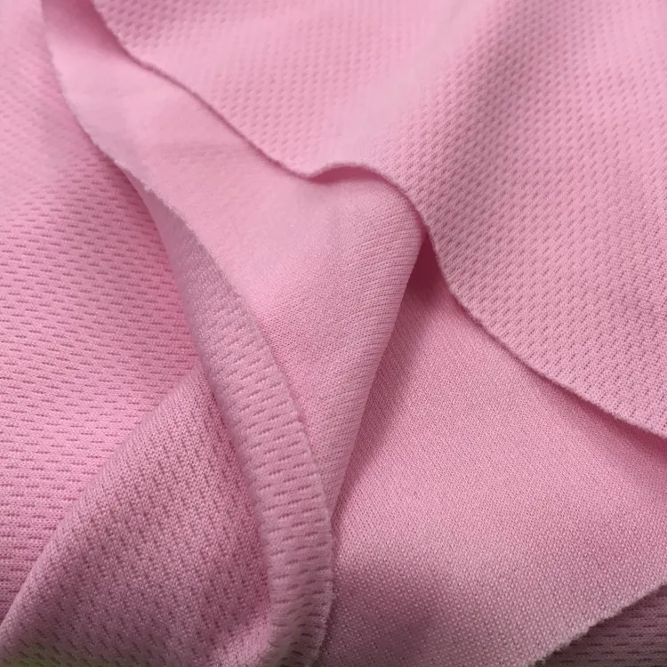 Good quality rice grain mesh fabric dri-fit for sportswear clothes t-shirt