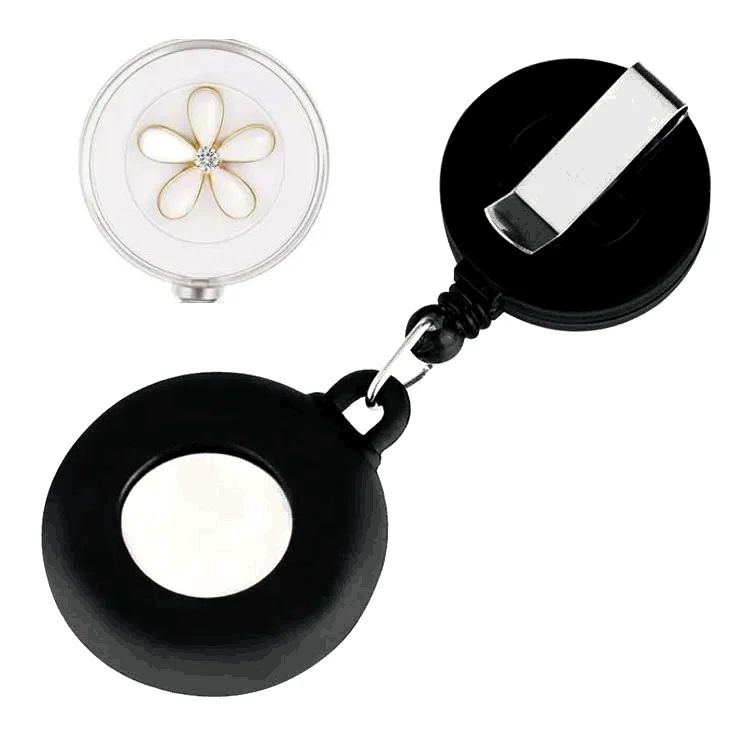 Silicon  Nurse Watch for Nurses Doctors, Clip-on Hanging Lapel Nurse Watch Silicone Cover Brooch Fob Pocket Watch Reel Ret
