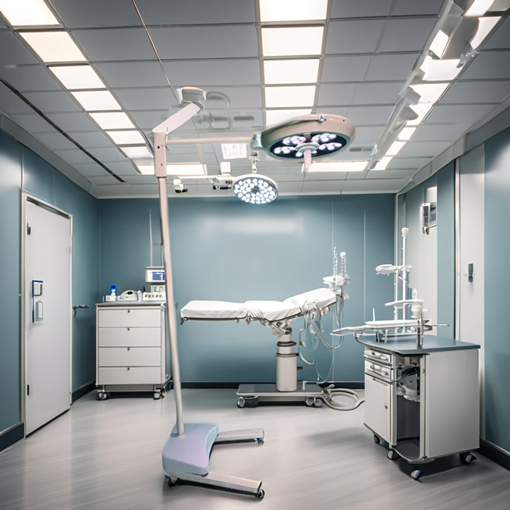 Shadowless LED Operating Room OT Light 5 Reflectors Surgery Theatre Ceiling Lamp Electric Metal Source for OT and Theater Use