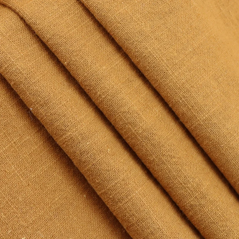 244gsm Ramie Fabric Plain T Shirt Garment Ramie Cotton Denim Fabric