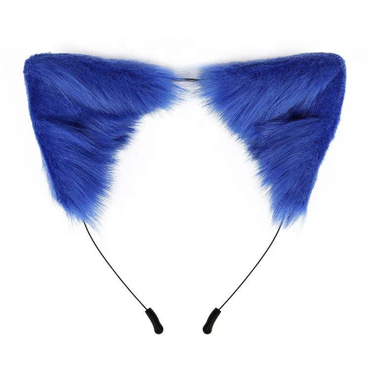 Hot Sale Halloween Soft Plush Fox Fur Ear Cosplay Hair Accessories Cat Ears Head Band Cat Ear Women Headband