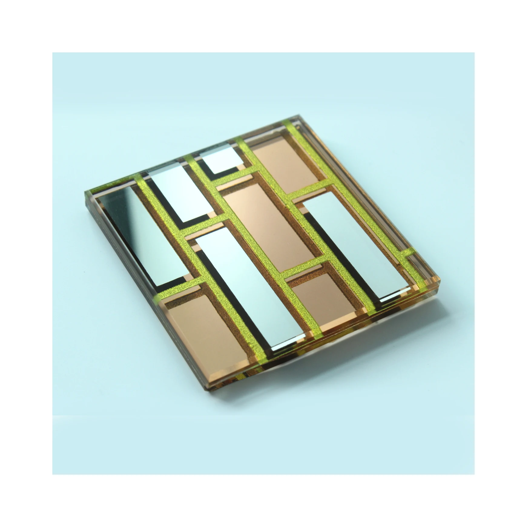 Home decoration colored art deco mirror glass