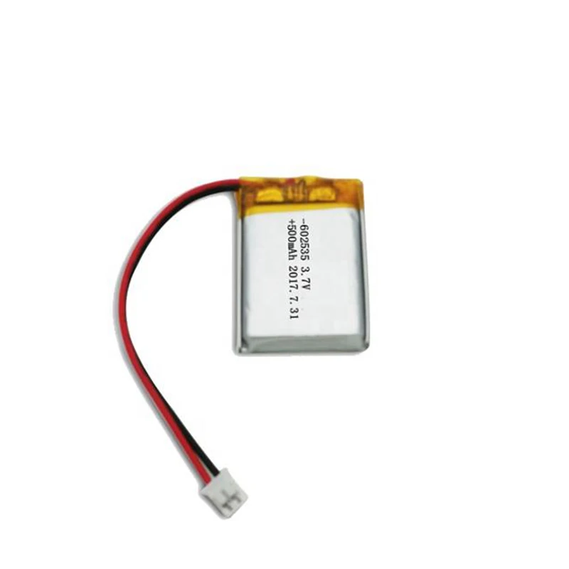High Quality 500mAh 600mAh 3.7V Polymer Lithium-Ion Battery 602535 602530 Flat Lipo Batteries Cell With Connector And Wires