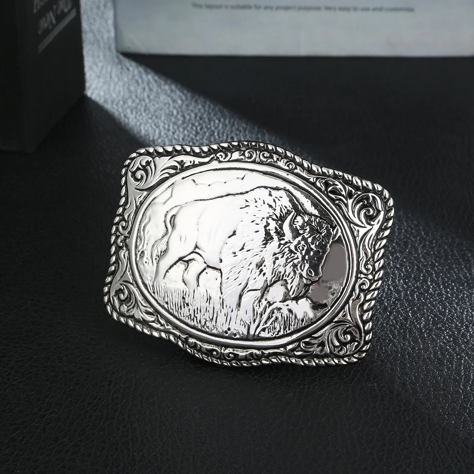 Animal bear pig belt buckle zinc alloy silver plating western cowboy belt buckle hip-hop plate buckle for men