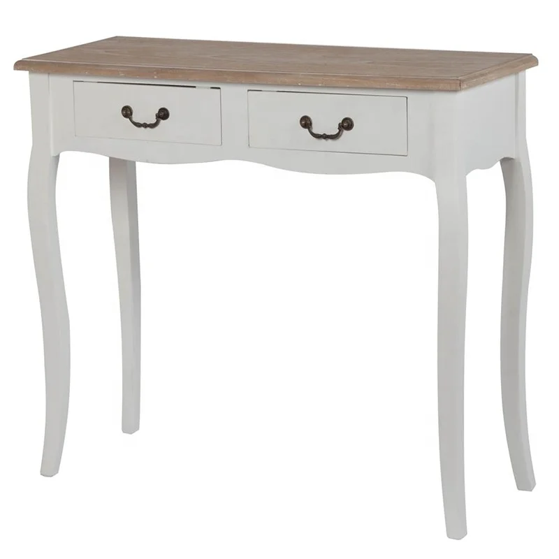 Custom White Mdf Entry Furniture Classic Wood Console Table With Drawer