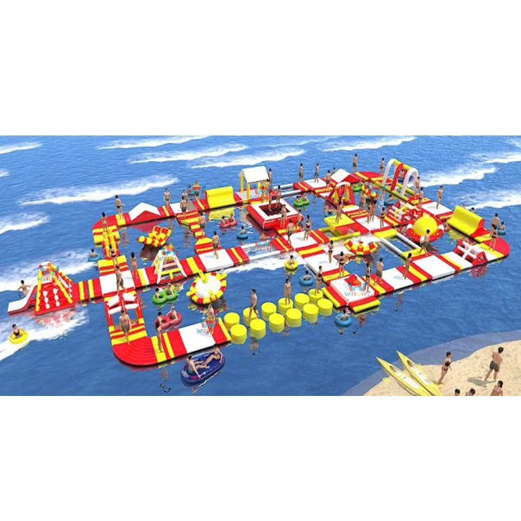 Large-scale outdoor lake water obstacle course for sports games - Floating Inflatable Water Park