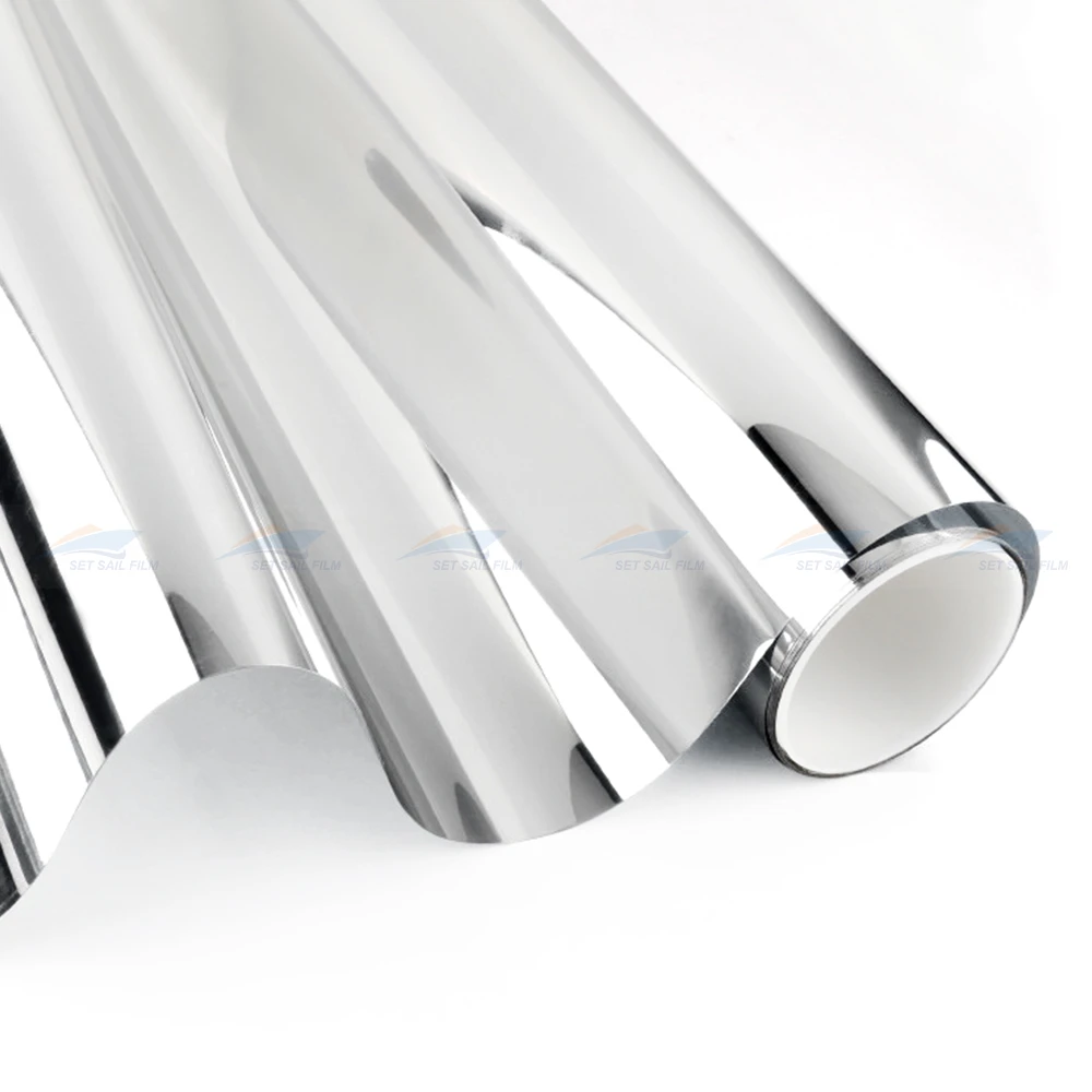 10%vlt 25%vlt 50%vlt Silver Mirror Reflective Building Window Film Architectural  Film Building Window Tint Film