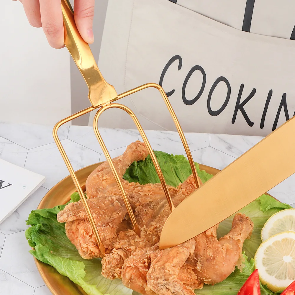 Hot Sale Thanksgiving Day Used Stainless Steel Turkey Fork for Kitchen Cooking or Camping BBQ