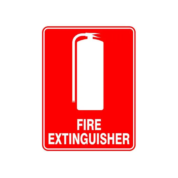 G  Safety Warning Emergency Notice Fire Extinguisher Sign