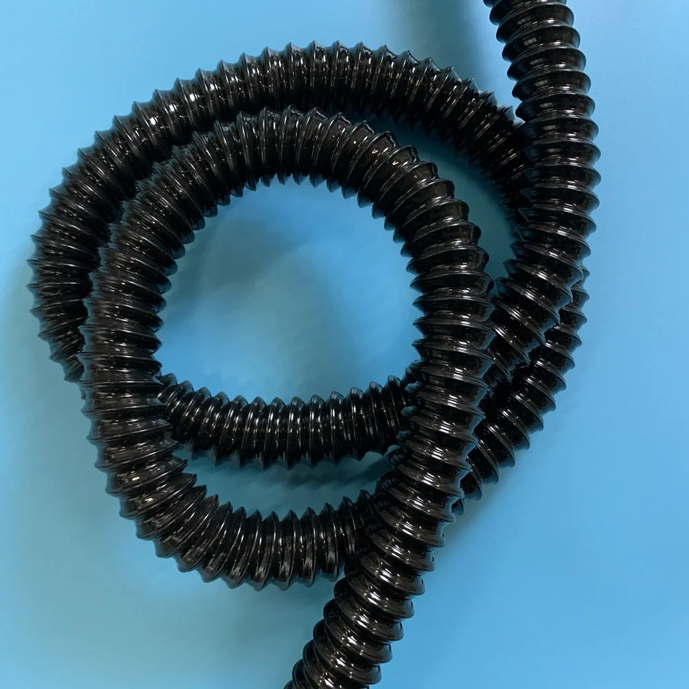 Black Polyurethane vacuum pipe high pressure air Spiral Duct Hose