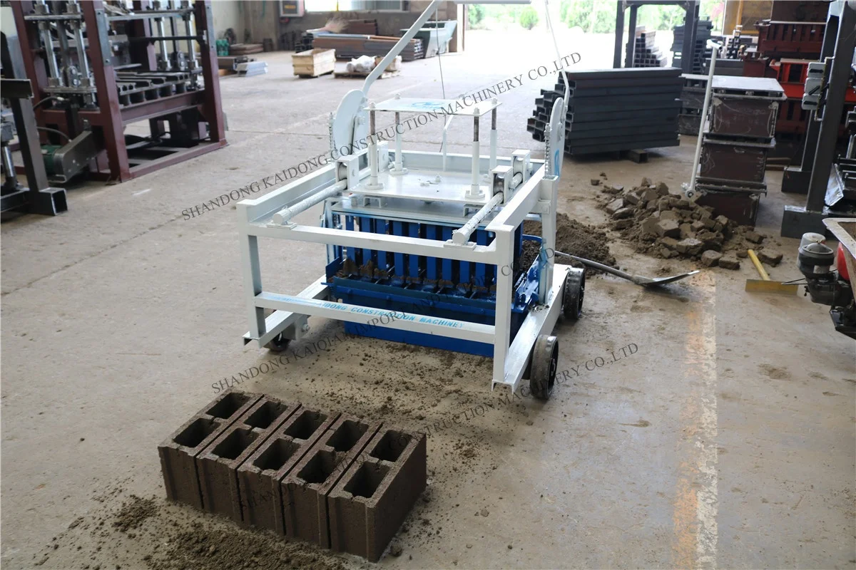 Kaidong QTM4-40 Hollow Block Making Machine Semi-Automatic with Durable Engine Pump Used Condition for Cement Brick Production