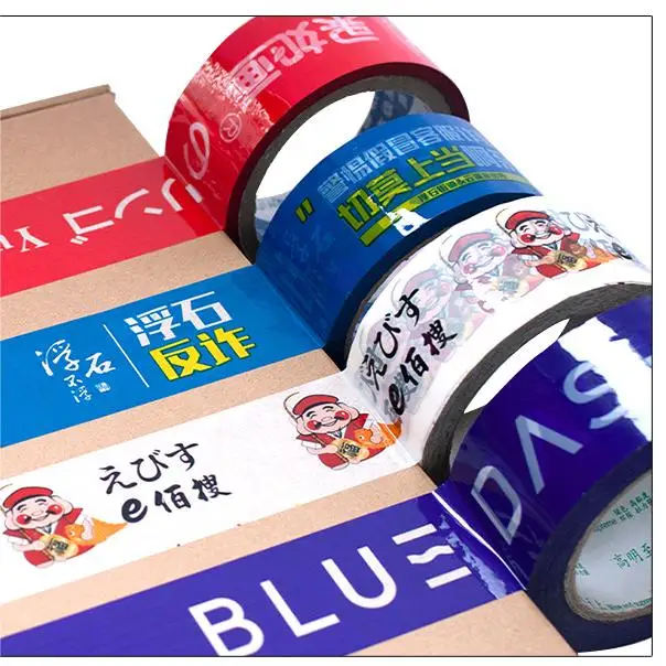 High Quality Custom Logo Printing Bopp Color Tape Waterproof Shipping Packaging Sealing Tape For Sale
