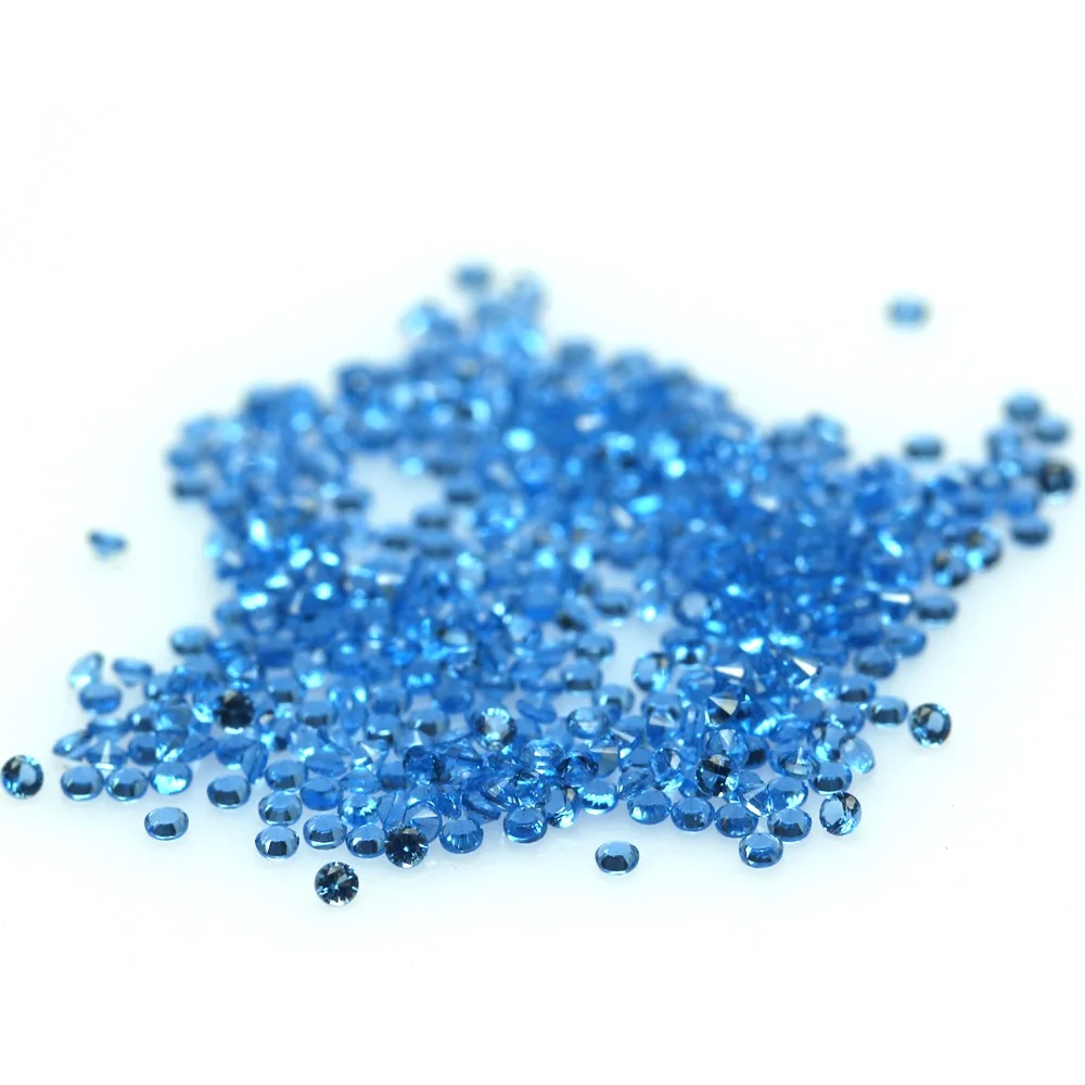 1mm~3mm round small aquamarine nano gemstone for wax casting