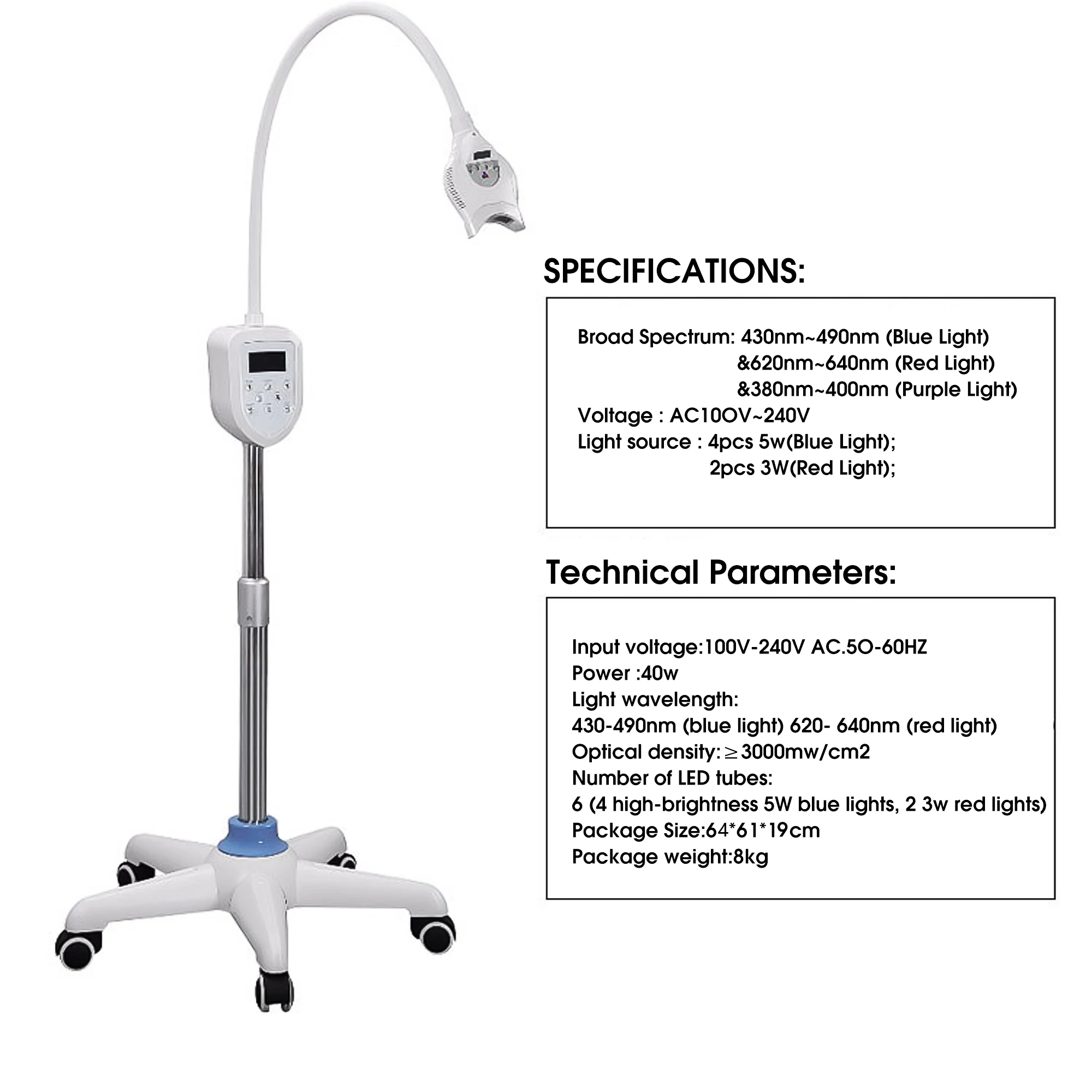 Professional Teeth Whitening Machine Teeth Whitening Machine 60W with Camera Whitening Lamp Oral Care Machine