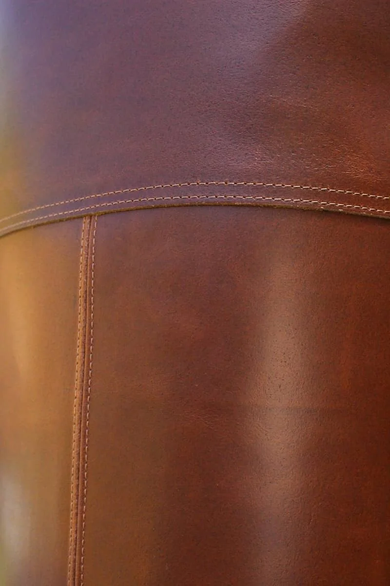 
Bbq Leather Aprons With 1.4mm Thickness Brown Bib Three Piece Stitched Plain Color Best Quality Kitchen Wear 