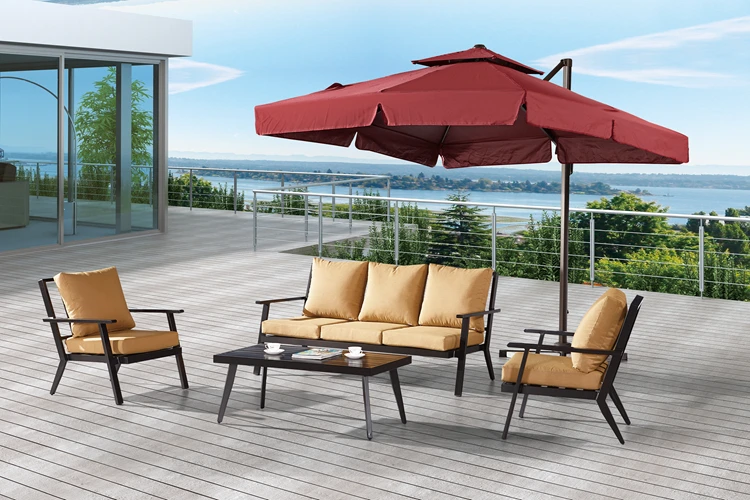 Waterproof Cast Aluminum garden Outdoor Garden sofa Furniture set